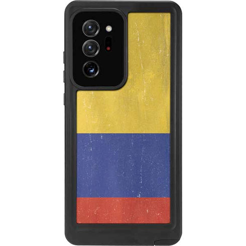 Colombia Flag Distressed Galaxy Note20 Ultra 5G Waterproof Case